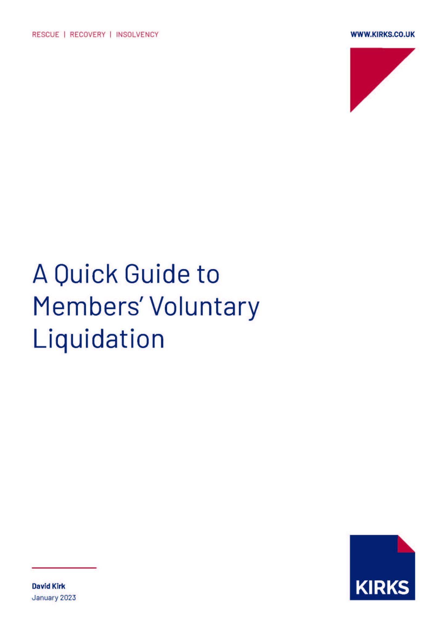 Members Voluntary Liquidation | Liquidation Services | Kirks